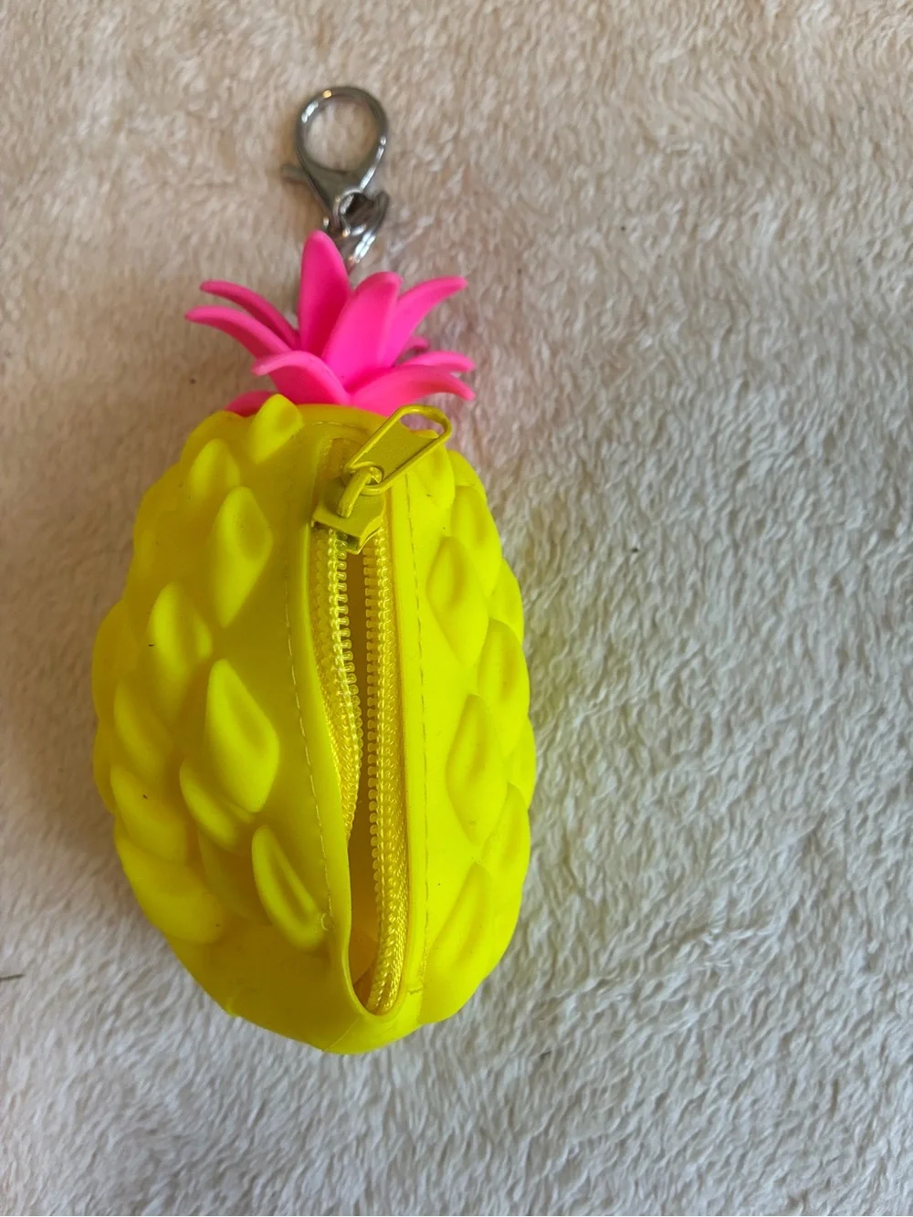 Yellow & Pink Pineapple Key Chain Clutch